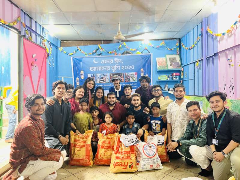 AIUB Social Welfare Club – Shomoy Successfully Organizes  “Oder Eid, Amader Khushi 2025”
