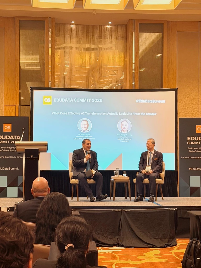 Dr. Carmen Lamagna and Ms. Dulce Lamagna Attend AI Transformation Fireside Chat at the QS EduData Summit 2026