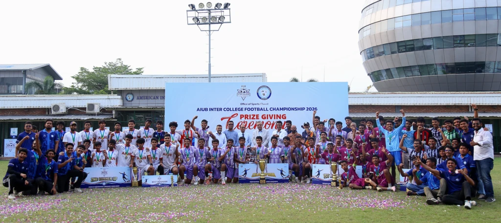 Champions Crowned at the AIUB Inter College Football Championship 2026